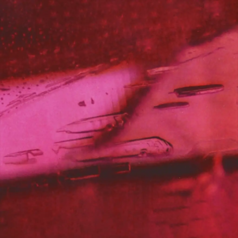 Inclusions fluides biphasées dans un béryl rouge de l'Utah, USA © Robert Kane
