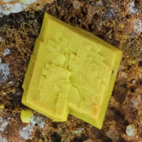 Soddyite de Swambo Hill, Katanga, R. D. Congo © Uwe Haubenreisser