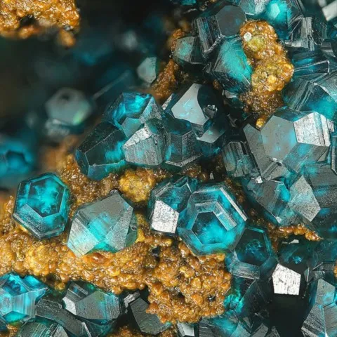 Spangolite de Mex-Tex Mine, Bingham, Nouveau-Mexique, USA © Henk Smeets