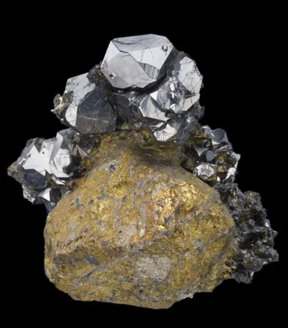 Sperrylite de Talnakh, Russie © Rice Northwest Museum of Rocks and Minerals