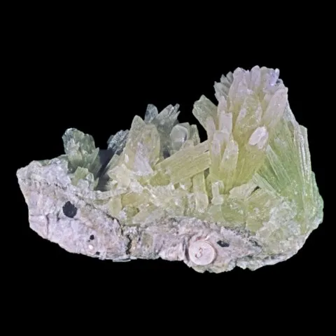 Strontianite verte de Strontian, Ecosse, UK © Rock Currier
