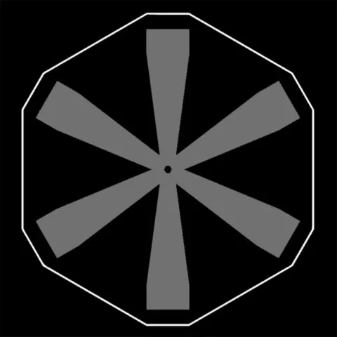 Tétraèdre positif avec faces du du cube et du tétraèdre négatif