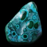 Chrysocolle et malachite polie