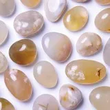 Agate fleur de cerisier Chakra racine - MULADHARA - Chakra du coeur - ANAHATA - Digestion, pancréas, peau, anti-inflammatoire, yeux, estomac, circulation, vessie, intestins, calme, sérénité, prospérité, stress, compassion, sincérité, pardon