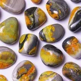 Bumblebee  jasper Sacral chakra - SVADHISHTHANA - Solar plexus chakra - MANIPURA - Nervous system, sleep, fatigue, allergies, blood circulation, cramps, fracture, throat, sex, serenity, wisdom, intelligence, self-confidence, fidelity