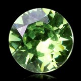 Demantoid garnet gemstone