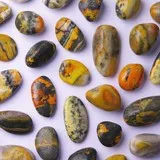Bumblebee  jasper Sacral chakra - SVADHISHTHANA - Solar plexus chakra - MANIPURA - Nervous system, sleep, fatigue, allergies, blood circulation, cramps, fracture, throat, sex, serenity, wisdom, intelligence, self-confidence, fidelity